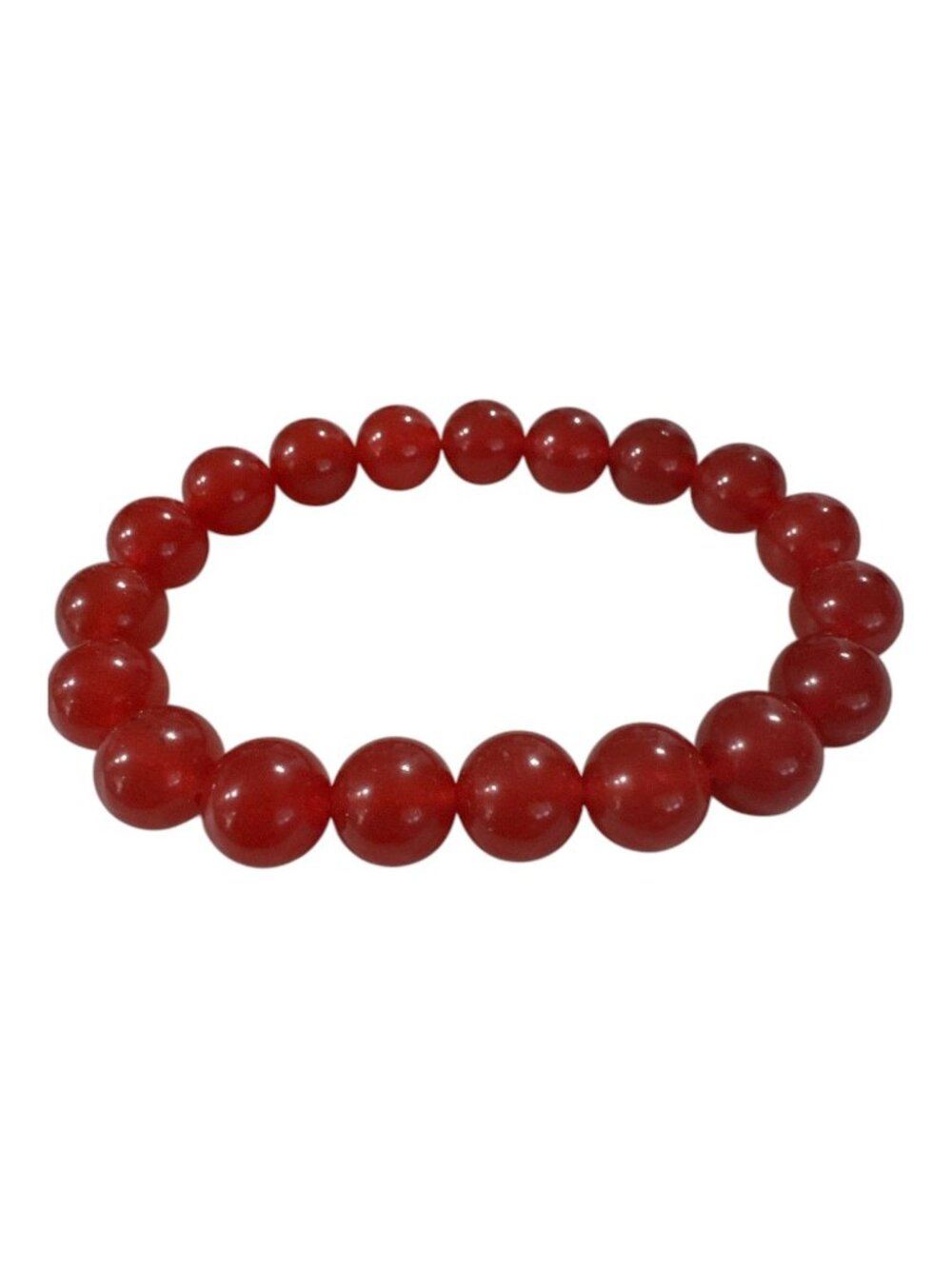 Red Carnelian Beaded Stretch Bracelet - Elegant Jewelry For Women